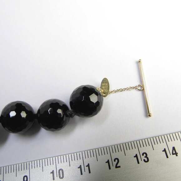 13.87 CTW Black ONYX 10KY GOLD Briolette Bracelet - Picture 4 of 7